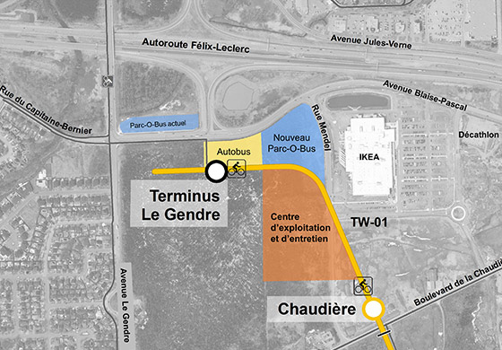 Le centre sera localisé dans la rue Mendel dans le secteur Chaudière, près du terminus Le Gendre.