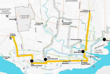 Carte du trajet tramway.